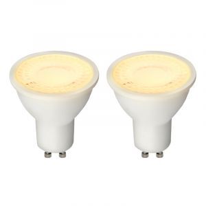 Olucia GU10 ampoule LED dimmable, Antonie, blanc, 5w, 2700K
