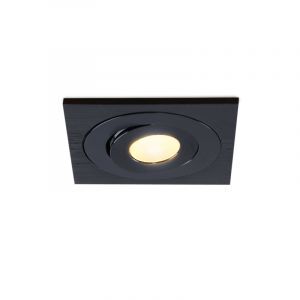 Rona spot encastré veranda carré orientable, IP44, gradable, noir