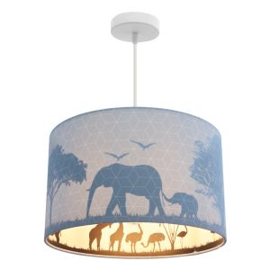 Suspension pour enfants bleue en tissu, Safari