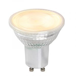 Lampe LED GU10 transparente dimmable Antonie, 5w, blanc chaud