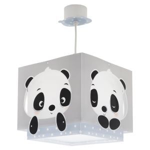 Suspension pour enfants en plastique bleue, Panda