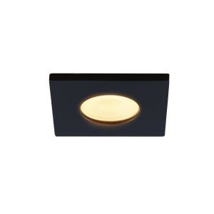 Éclairage veranda carré noir Dico, IP65, gradable