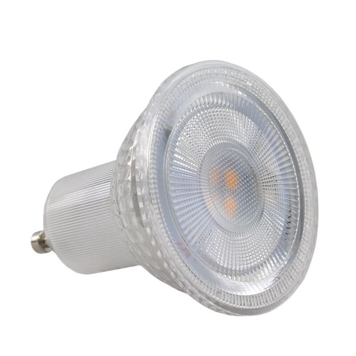 Lampe LED GU10 transparente dimmable Antonie, 5w, blanc chaud