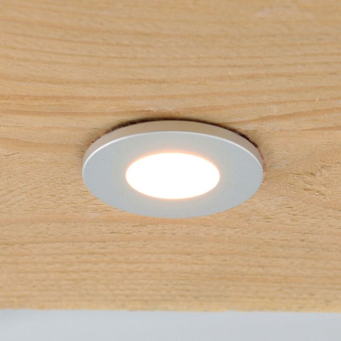 9 spots encastrés veranda chromé Dico, IP65, avec kit de connexion et télécommande