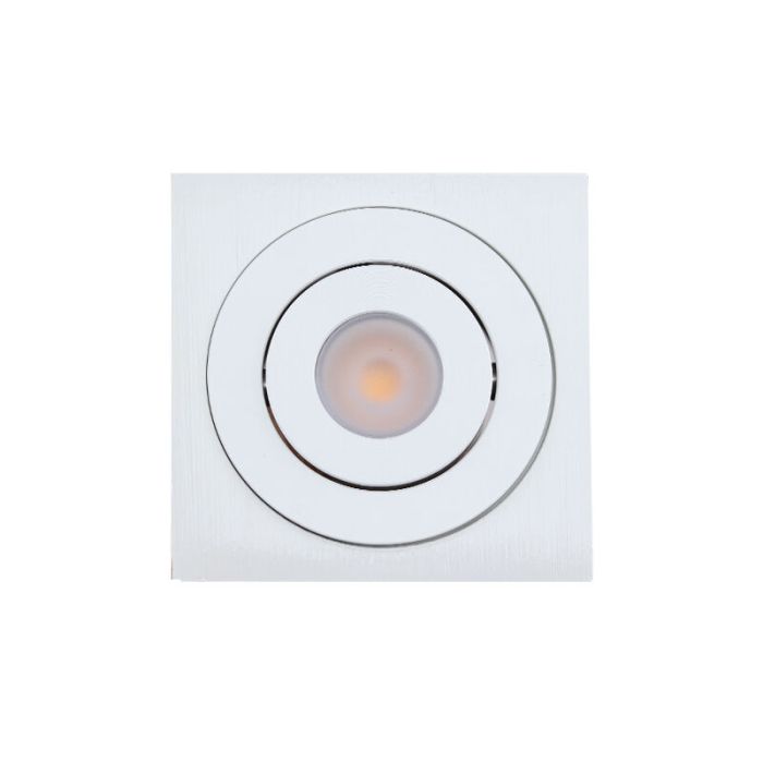 7 spots veranda orientable Rona carré, IP44, avec kit de connexion et télécommande, blanc