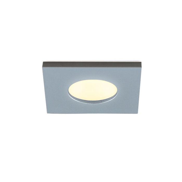 9 spots encastrés veranda carrés chromé Dico, IP65, avec kit de connexion et télécommande